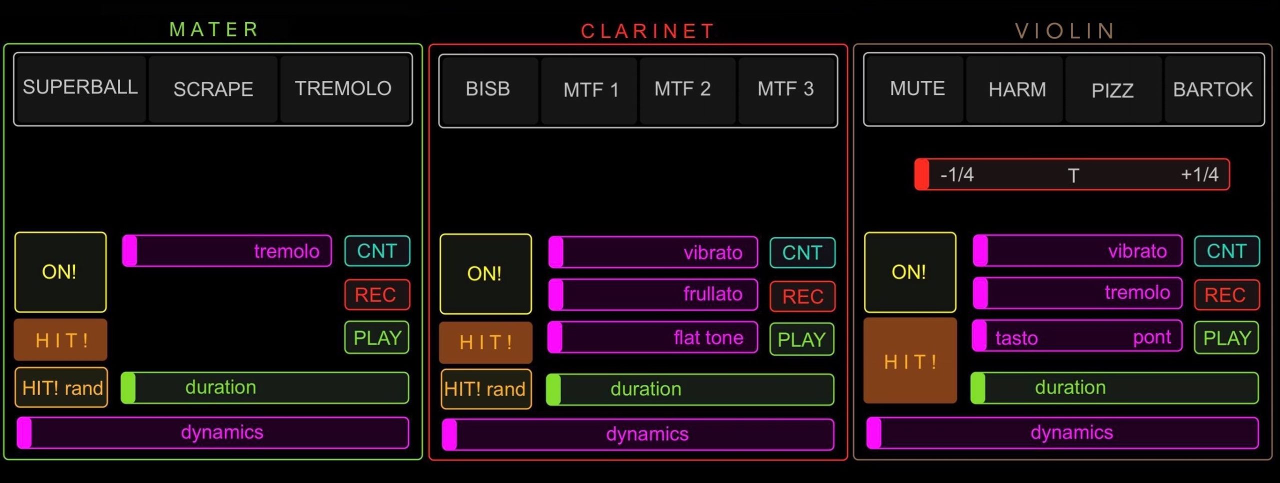 Improvised composition interface Askenar/Resilience